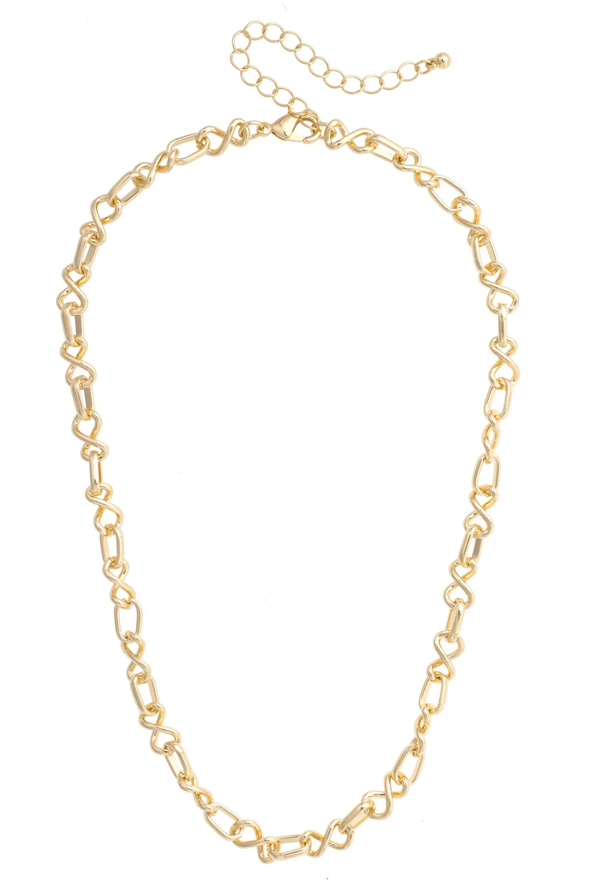 Parker Twisted Chain Necklace in Shiny Gold sold by Canvas Style