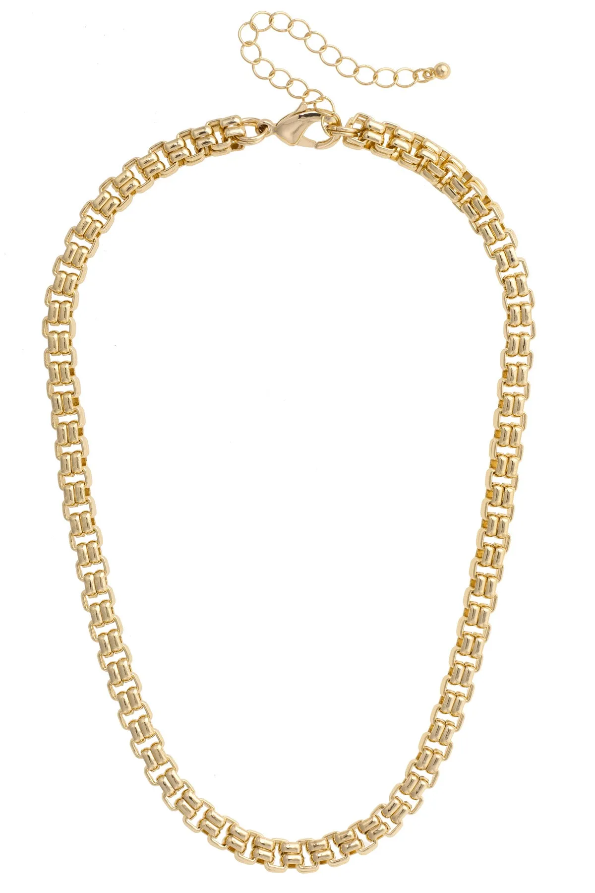 Bri Linked Necklace in Shiny Gold sold by Canvas Style