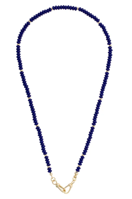 Aurora Beaded Necklace in Navy made by Canvas Style