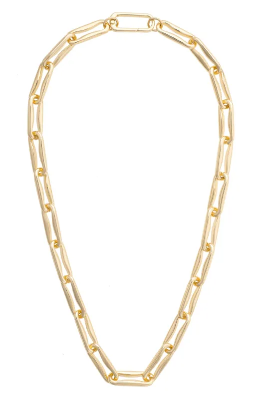 Connor Chunky Link Necklace in Shiny Gold made by Canvas Style