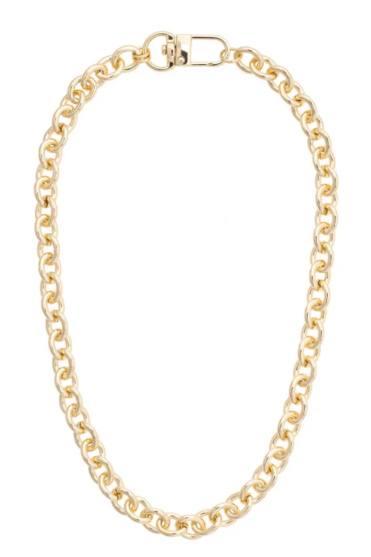 Odessa Link Necklace in Shiny Gold made by Canvas Style