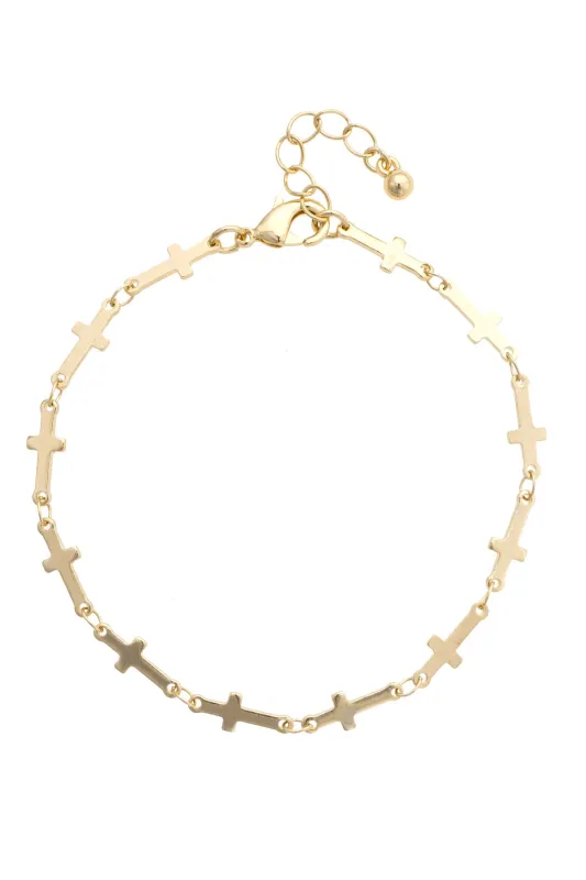 Demi Cross Linked Bracelet in Shiny Gold made by Canvas Style