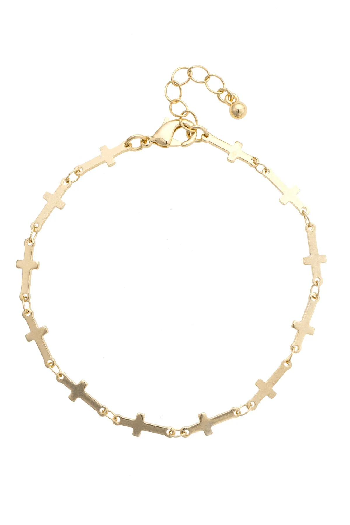 Demi Cross Linked Bracelet in Shiny Gold sold by Canvas Style