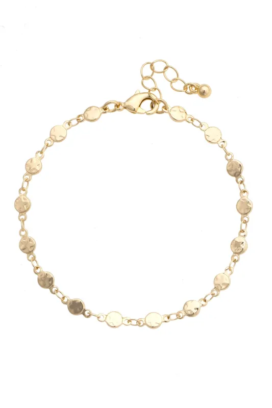 Shelby Delicate Disc Bracelet in Shiny Gold made by Canvas Style
