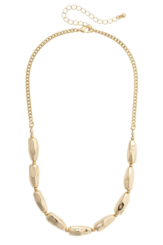 Libby Molten Necklace in Shiny Gold made by Canvas Style