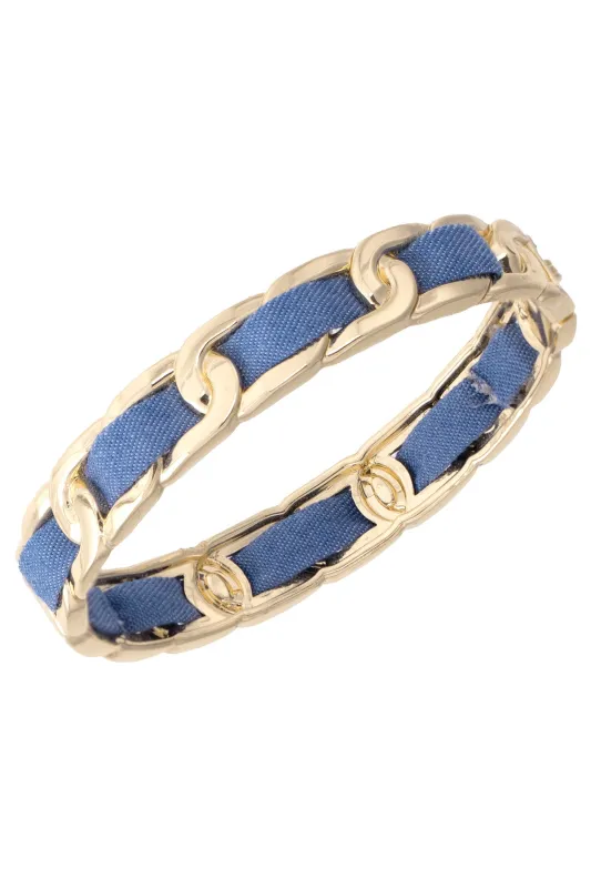 Dallas Denim Hinge Bangle made by Canvas Style