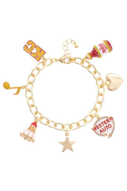 Kansas City Enamel Icons Charm Bracelet made by Canvas Style