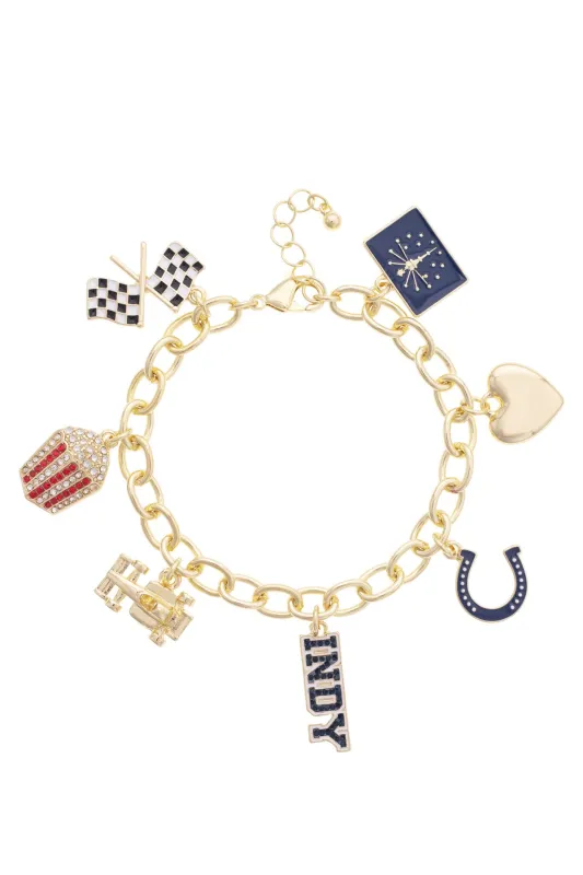 Indianapolis Enamel Icons Charm Bracelet made by Canvas Style