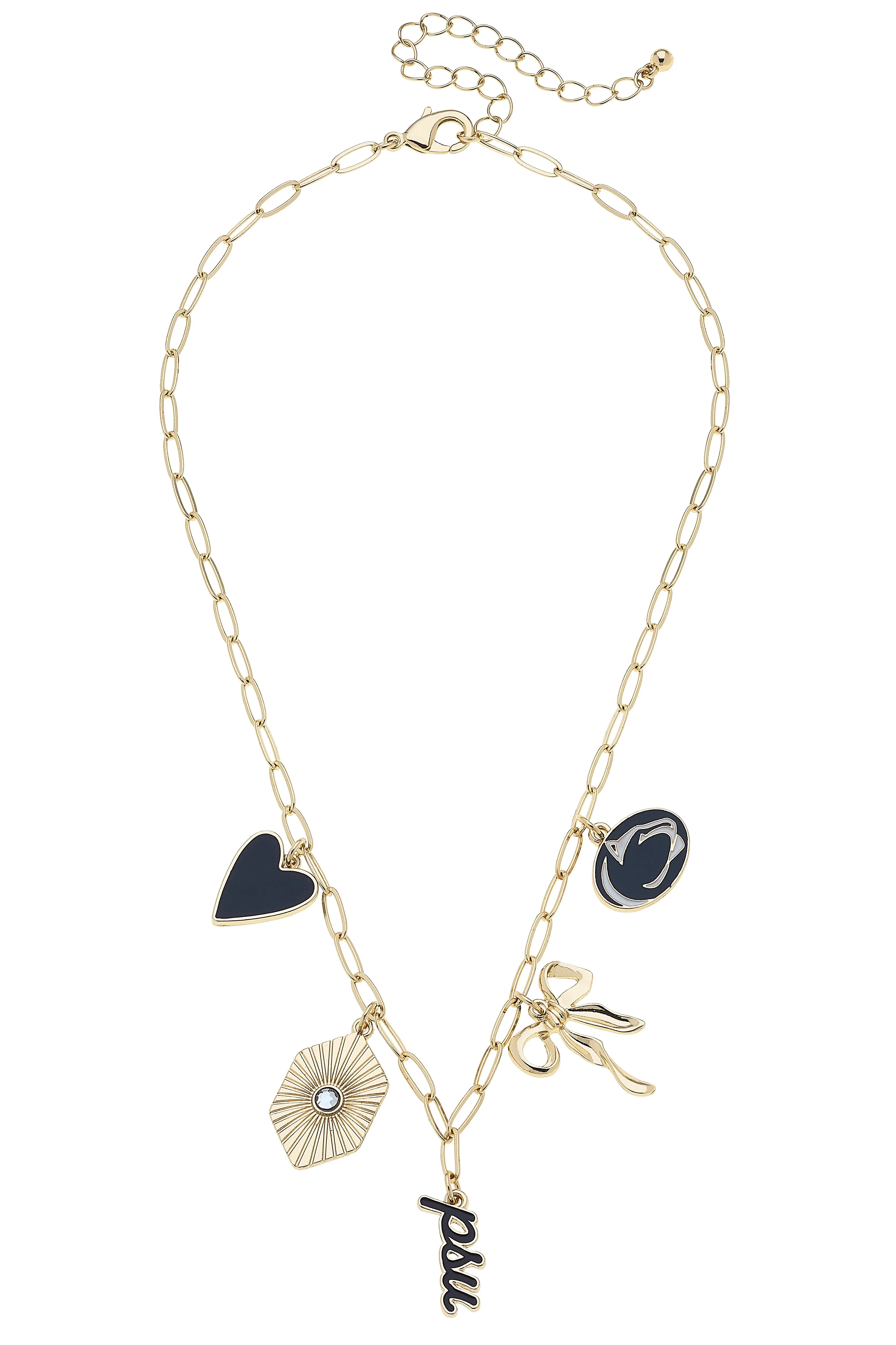 Penn State Nittany Lions Clip Charm Necklace in Shiny Gold sold by Canvas Style
