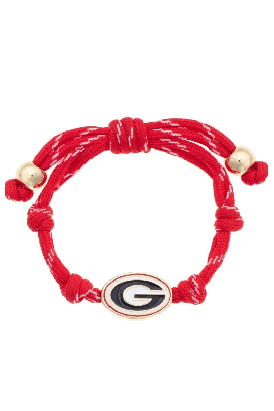 Georgia Bulldogs Logo Paracord Bracelet made by Canvas Style