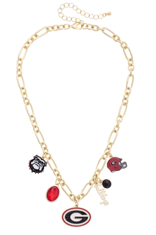Georgia Bulldogs Gameday Charm Necklace made by Canvas Style