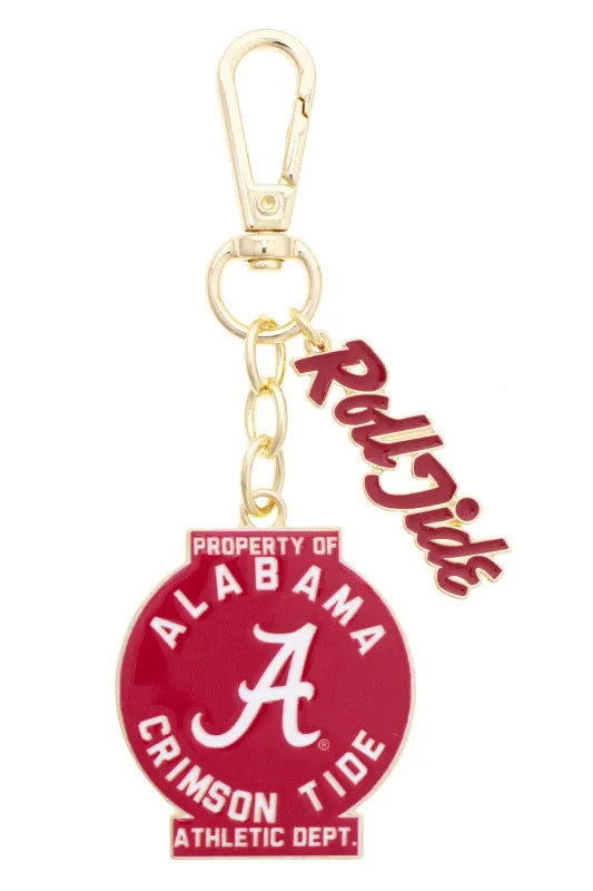 Alabama Crimson Tide Vintage Athletic Department Enamel Bag Charm made by Canvas Style