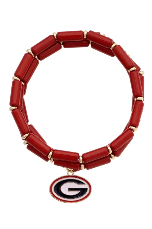 Georgia Bulldogs Logo Beaded Bracelet Set of 3 made by Canvas Style