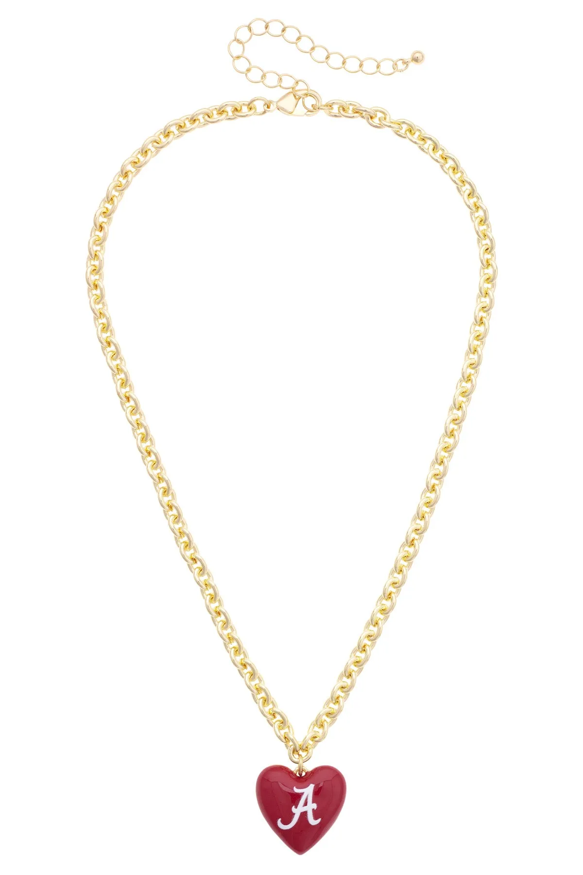 Alabama Crimson Tide Heart Pendant Necklace sold by Canvas Style