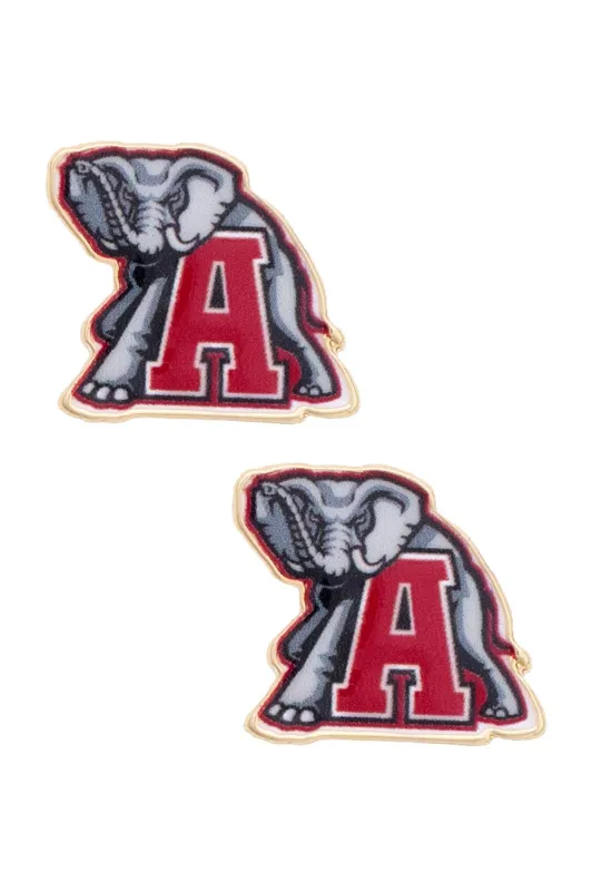 Alabama Crimson Tide Enamel Icon Stud Earrings made by Canvas Style
