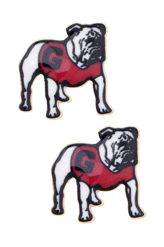 Georgia Bulldogs Enamel Icon Stud Earrings made by Canvas Style
