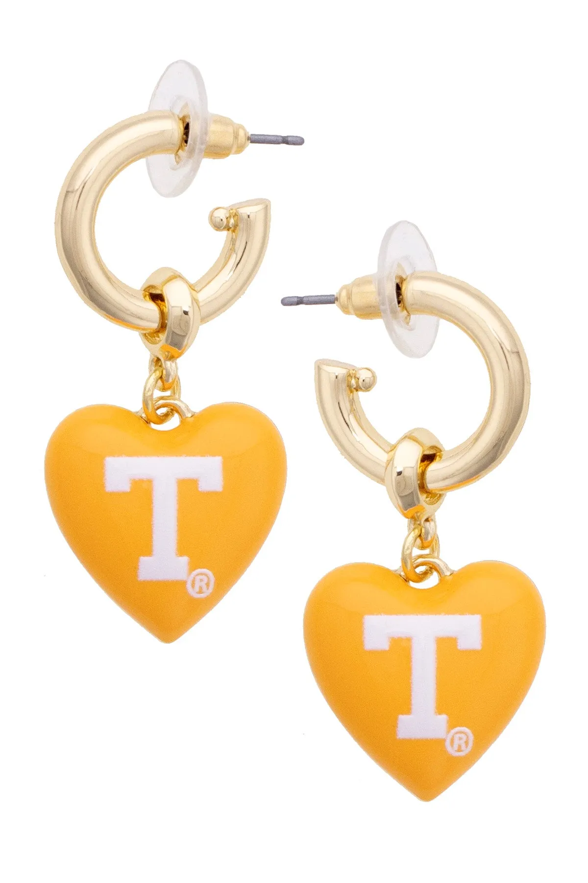 Tennessee Vols Heart Drop Earrings sold by Canvas Style
