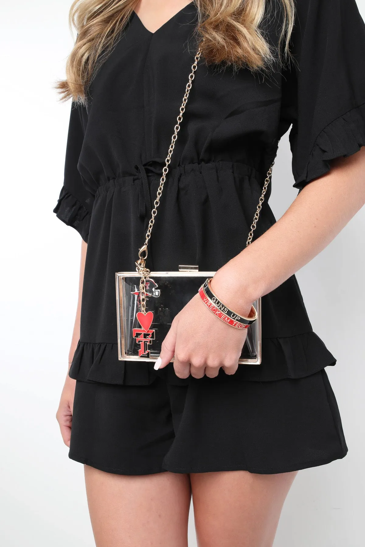 Texas Tech Red Raiders Heart Cluster Bag Charm sold by Canvas Style product image thumbnail 2