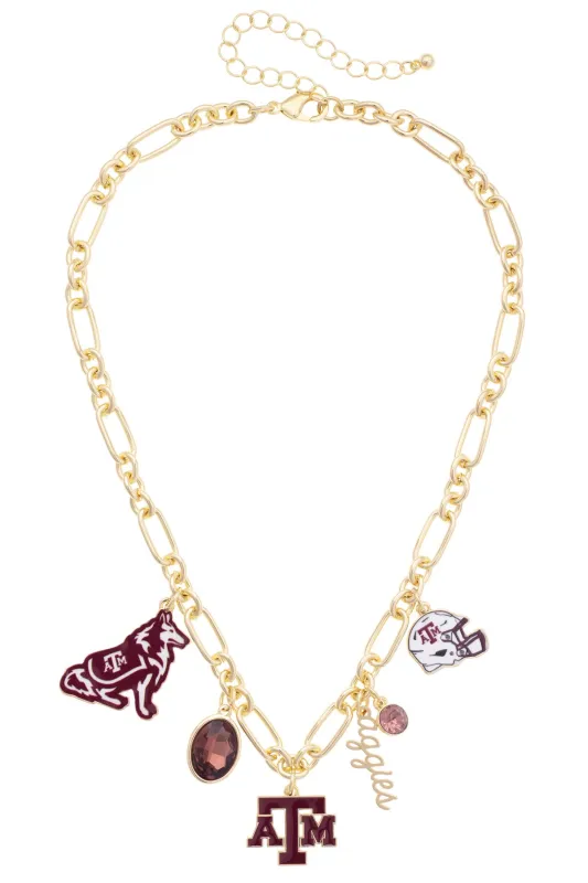 Texas A&M Aggies Gameday Charm Necklace made by Canvas Style