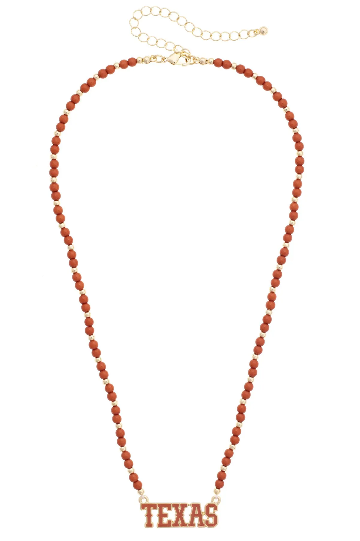 Texas Longhorns Beaded Spirit Necklace sold by Canvas Style