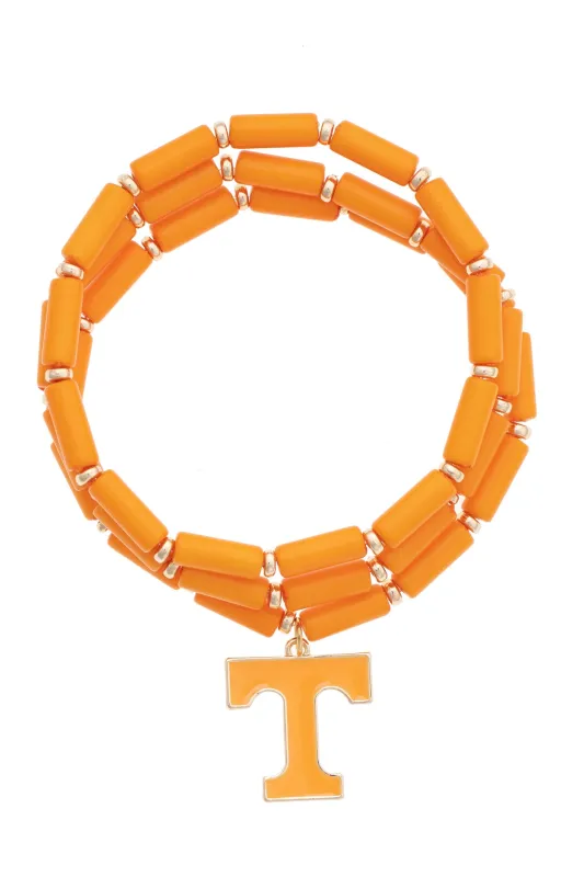 Tennessee Vols  Logo Beaded Bracelet Set of 3 made by Canvas Style