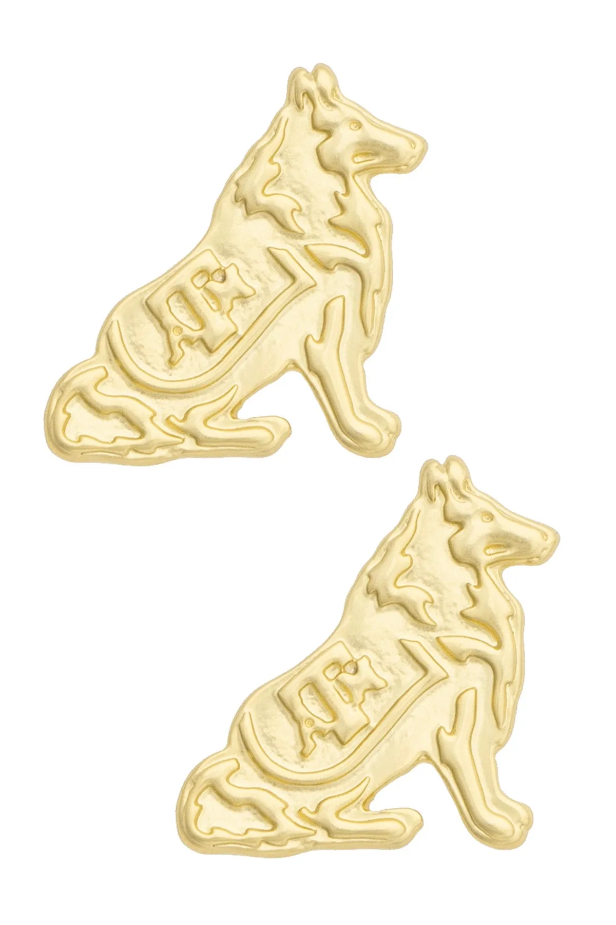 Texas A&M Aggies 24K Stamped Logo Stud Earrings sold by Canvas Style