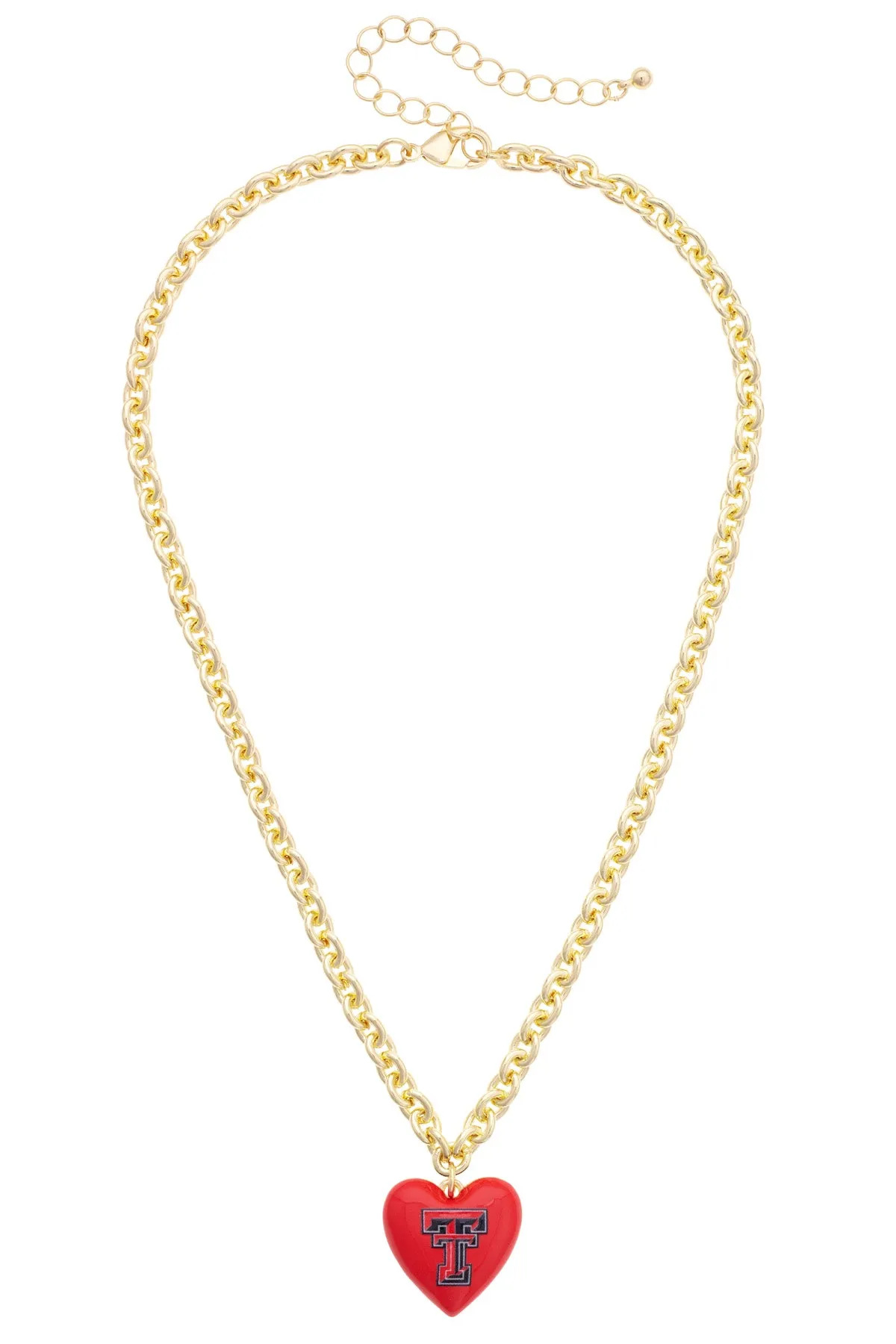 Texas Tech Red Raiders Heart Pendant Necklace sold by Canvas Style