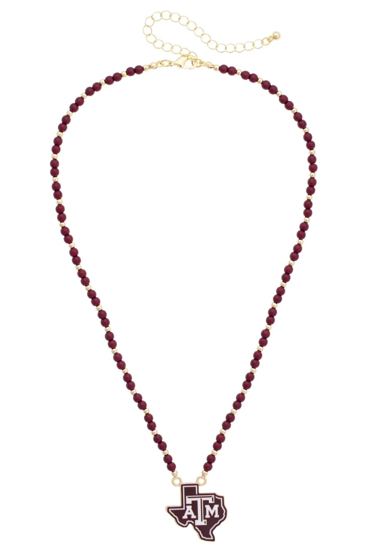 Texas A&M Aggies Beaded Spirit Necklace sold by Canvas Style