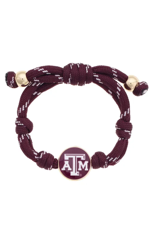 Texas A&M Aggies Logo Paracord Bracelet made by Canvas Style