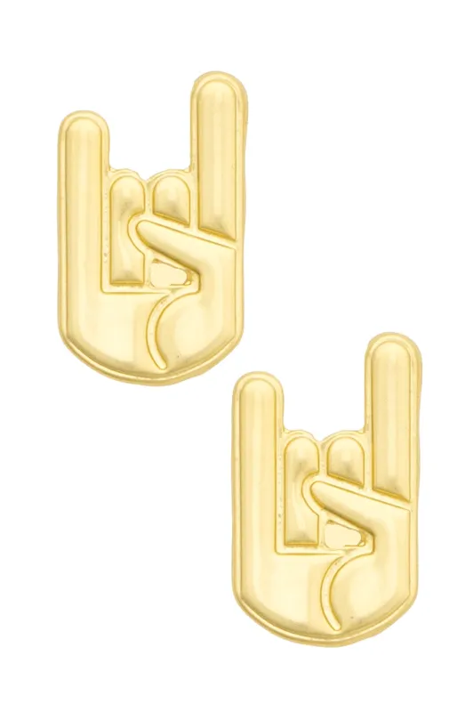 Texas Longhorns 24K Stamped Logo Stud Earrings made by Canvas Style