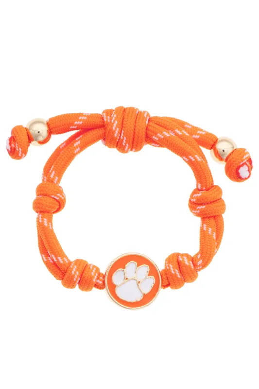 Clemson Tigers Logo Paracord Bracelet made by Canvas Style