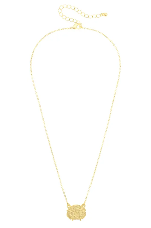 Auburn Tigers 24K Stamped Logo Necklace made by Canvas Style