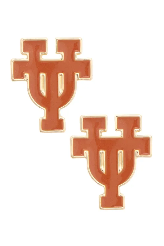Texas Longhorns Enamel Icon Stud Earrings made by Canvas Style