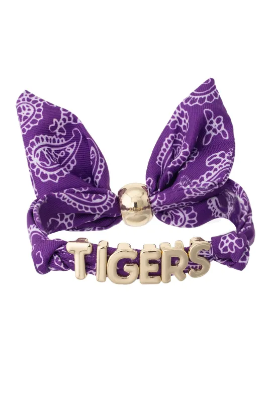 Clemson Tigers Bandana Slider Bracelet made by Canvas Style