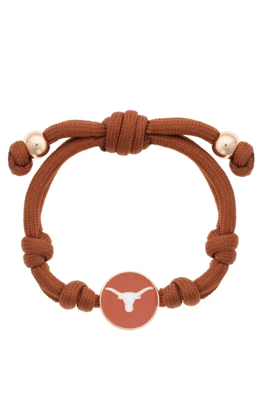 Texas Longhorns Logo Paracord Bracelet made by Canvas Style
