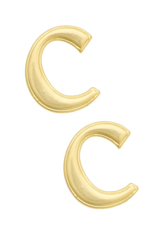 Clemson Tigers 24K Stamped Logo Stud Earrings made by Canvas Style