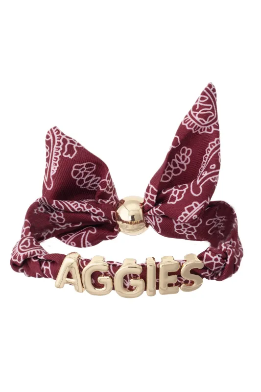 Texas A&M Aggies Bandana Slider Bracelet made by Canvas Style
