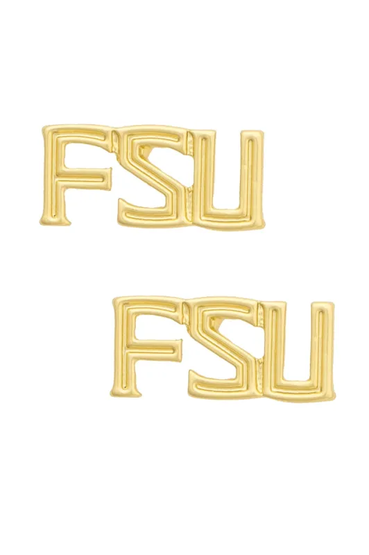 Florida State Seminoles 24K Stamped Logo Stud Earrings made by Canvas Style
