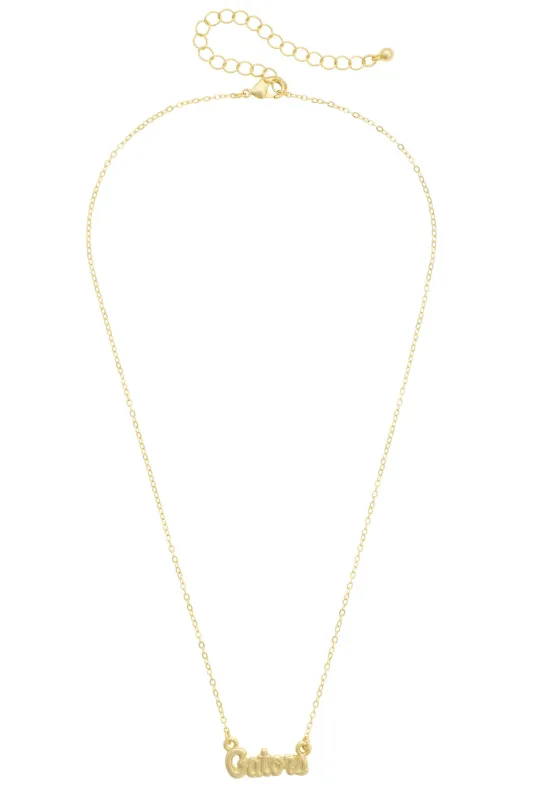Florida Gators 24K Stamped Logo Necklace made by Canvas Style