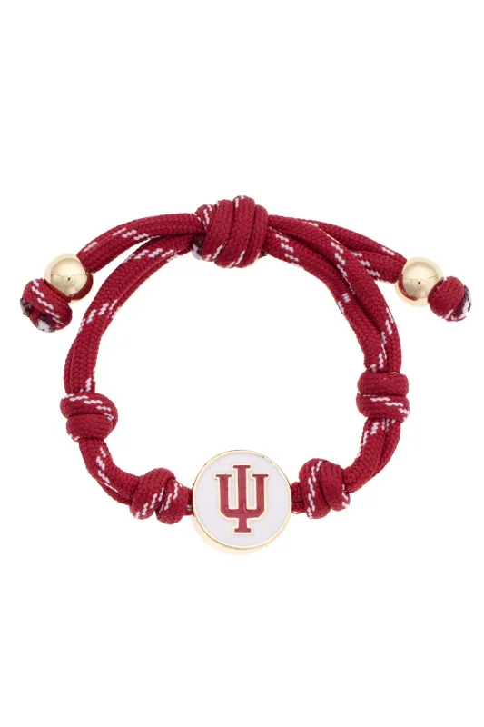Indiana Hoosiers Logo Paracord Bracelet made by Canvas Style