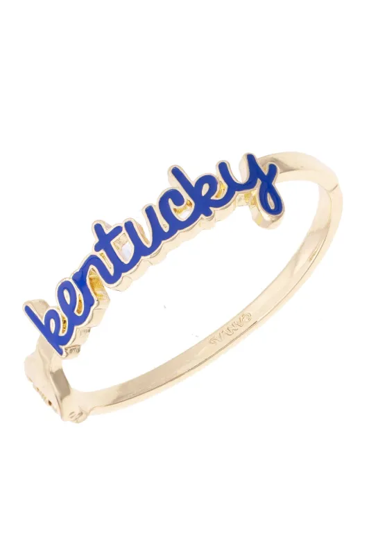 Kentucky Wildcats Cursive Enamel Hinge Bangle made by Canvas Style