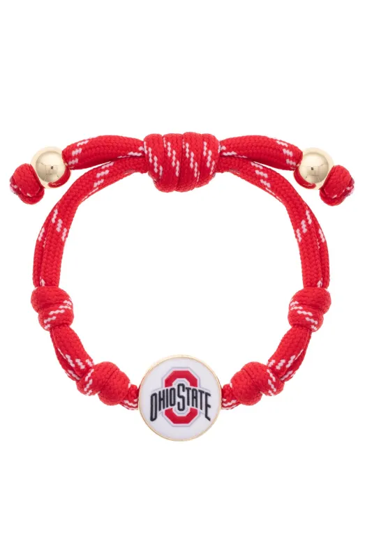 Ohio State Buckeyes Logo Paracord Bracelet made by Canvas Style