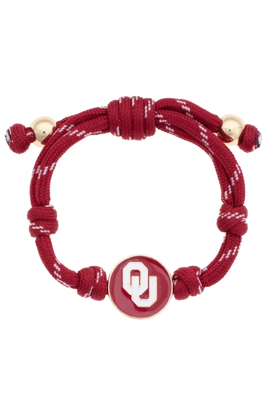 Oklahoma Sooners Logo Paracord Bracelet made by Canvas Style