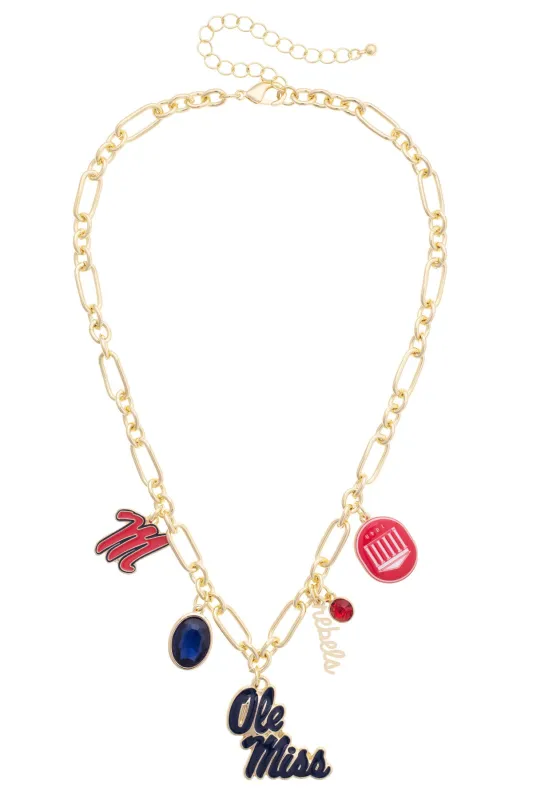 Ole Miss Rebels Gameday Charm Necklace made by Canvas Style