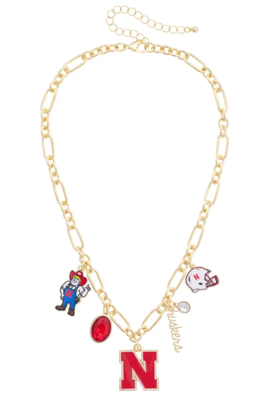 Nebraska Huskers Gameday Charm Necklace made by Canvas Style