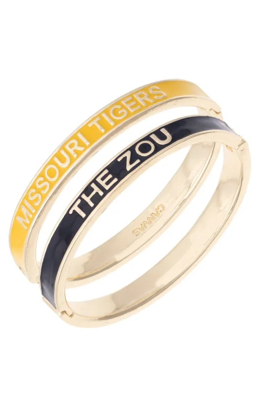 Missouri Tigers Skinny Enamel Hinge Bangle made by Canvas Style