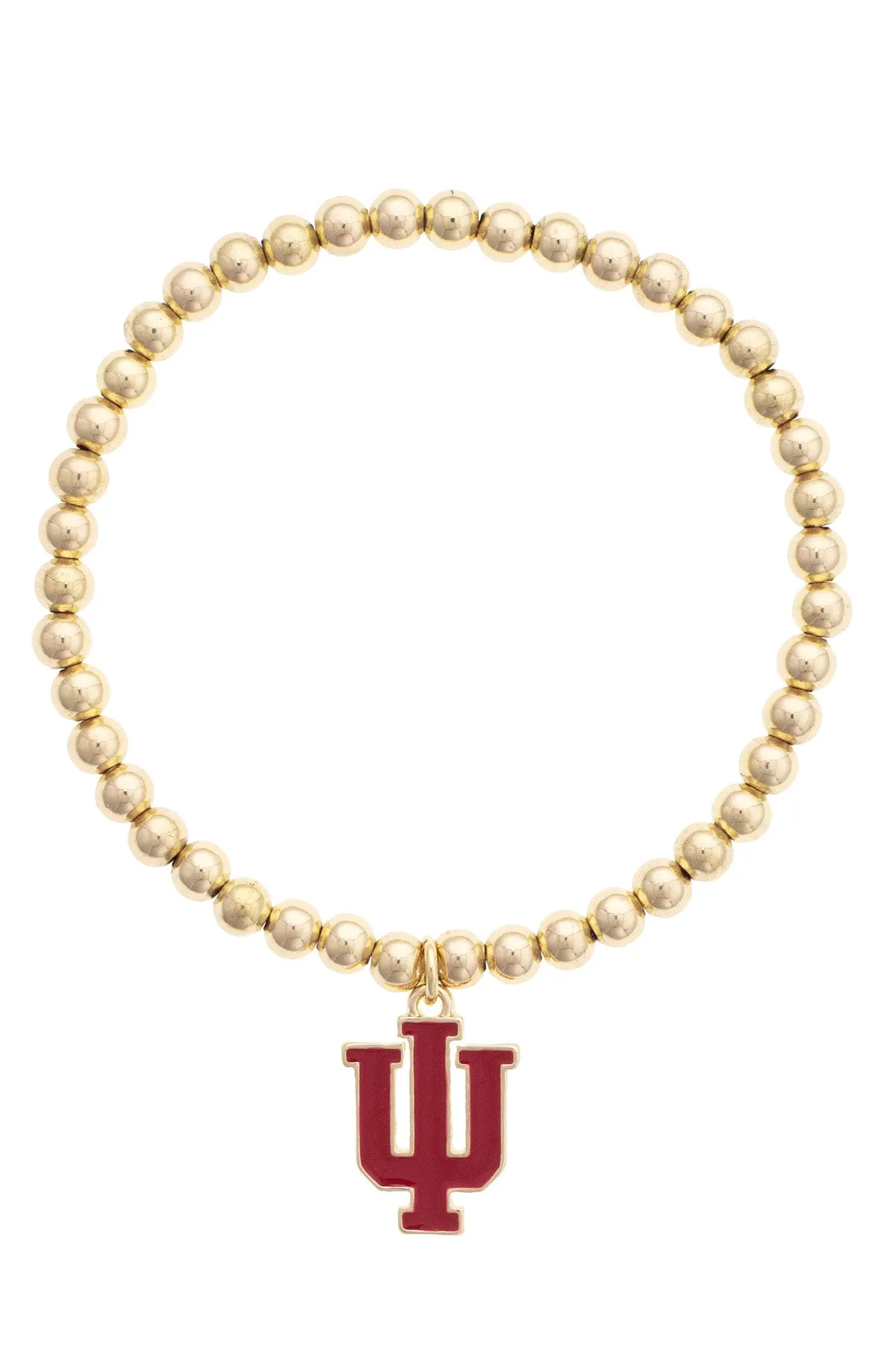 Indiana Hoosiers Ball Bead Stretch Bracelet sold by Canvas Style