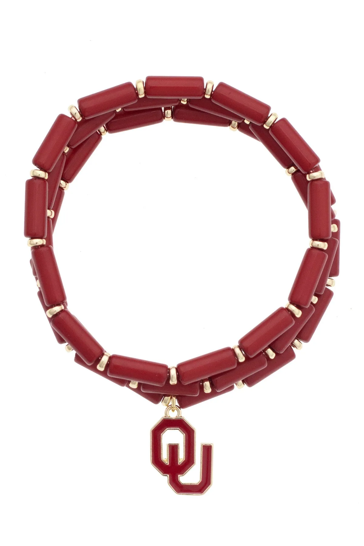 Oklahoma Sooners Logo Beaded Bracelet Set of 3 sold by Canvas Style