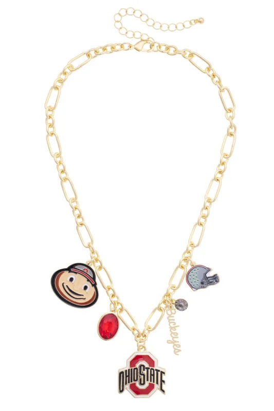 Ohio State Buckeyes Gameday Charm Necklace made by Canvas Style