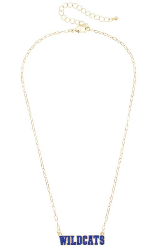 Kentucky Wildcats Pave Outline Necklace made by Canvas Style